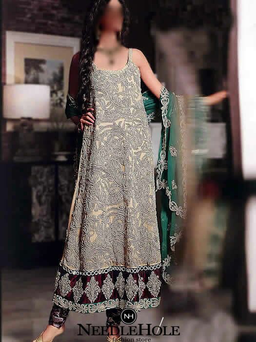 Long frock with outlet churidar pajama